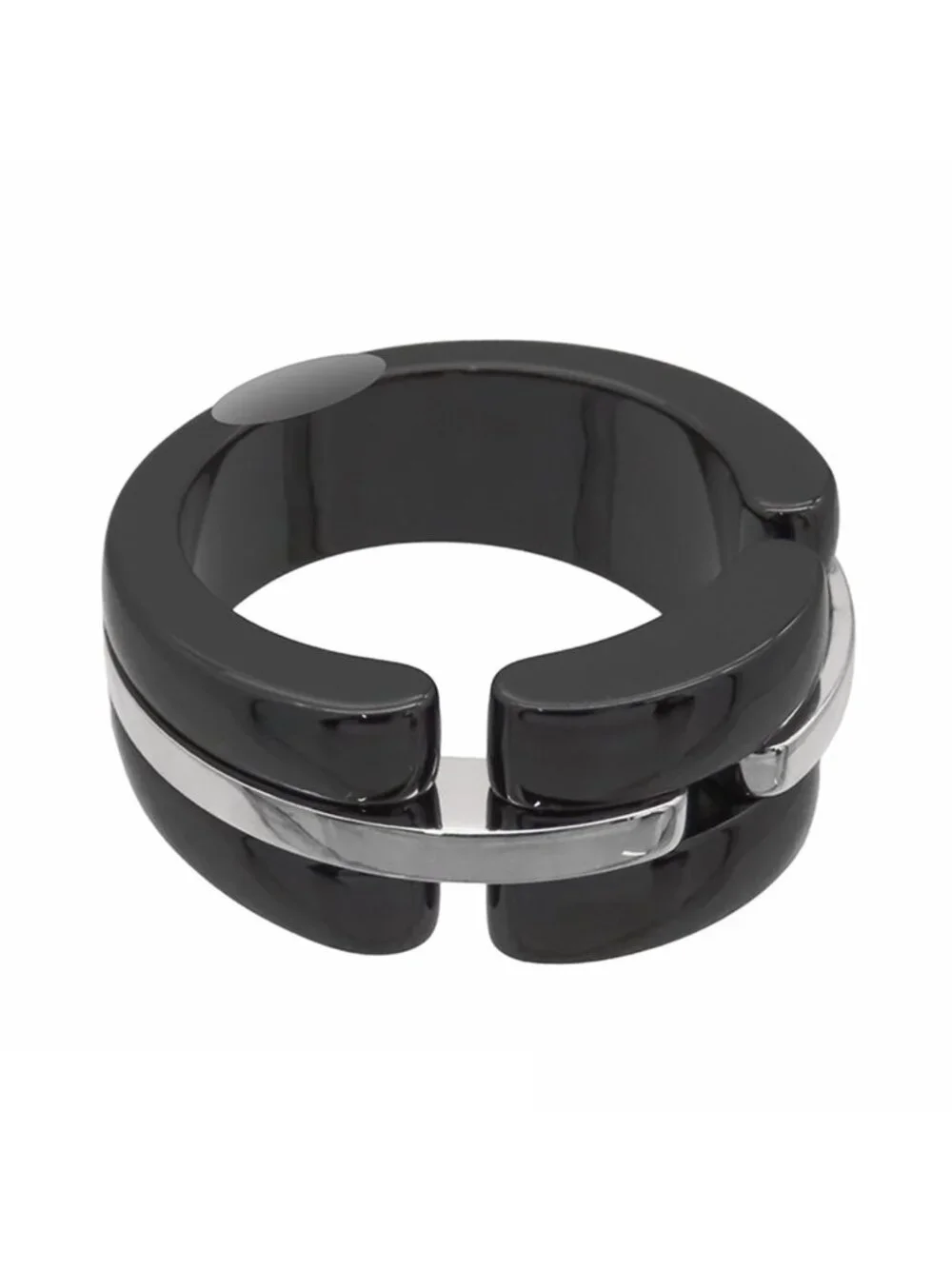 Chanel Ultra Ring White Gold Black 18K Ceramic